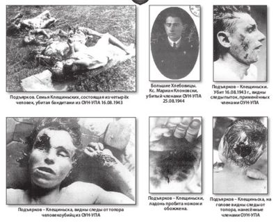 Украинские нацисты пикетировали фотовыставку "Волынская резня - польские и еврейские жертвы ОУН-УПА"