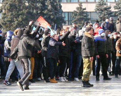 В Запорожье разогнали «евромайдаун»