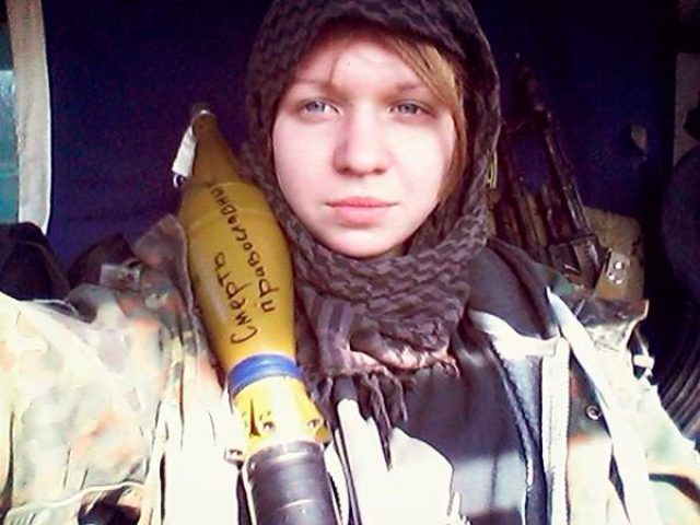 Мерзкая фашистская тварь с сиськами из украинского карательного полка Азов воюет не просто за торжество украинского фашизма, но и конкретно против тех, кто составляет угрозу этому фашизму, против православных. На заряде гранатомёта она так и написала - Смерть православным.