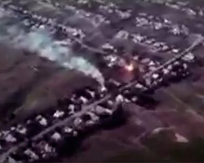 Видео с беспилотника киевских карателей