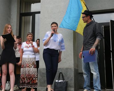 Савченко в Запорожье начала агитацию за федерализацию Украины