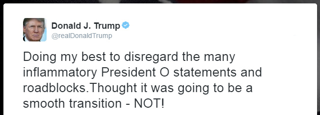 Трамп обвинил Обаму в создании препятствий к передаче власти