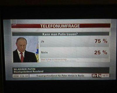 80% немцев верят Путину
