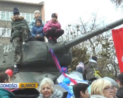 Жители польского города вышли на пикет в защиту советского танка Т-34