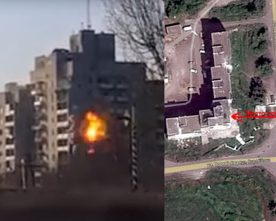 Киевские каратели расстреляли из танка многоэтажку в Авдеевке для пропаганды на ТСН