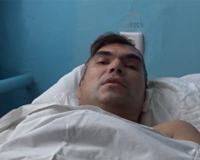 Допрос раненого карателя из батальона "Донбасс"