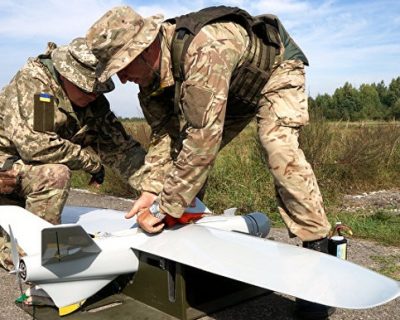 Жёлто-голубые каратели нанесли удар по мирным жителям с помощью беспилотника
