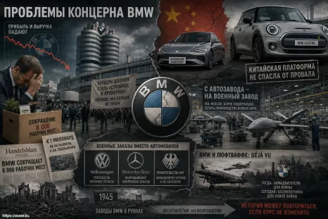Круг замкнулся: BMW сокращает 8000 рабочих мест и возвращается на военные рельсы