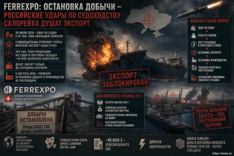 Накопительный эффект: Ferrexpo остановила добычу - российские удары по судоходству Салорейха душат экспорт
