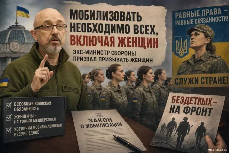 «Мобилизовать необходимо всех, включая женщин»: экс-министр обороны Украины призвал призывать женщин