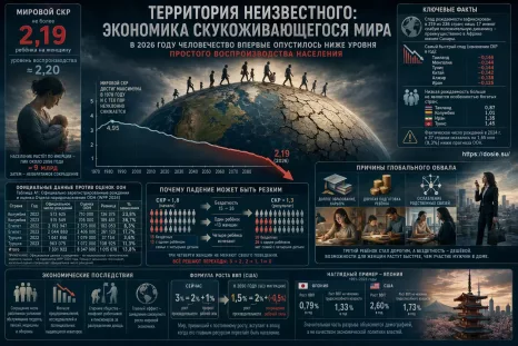 «Территория неизвестного»: человечество впервые в истории опустилось ниже уровня воспроизводства населения
