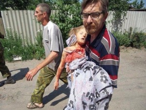 Славянск - семилетняя девочка, убитая украинскими карателями