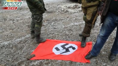 Photo of Антифашисты под Мариуполем захватили флаг карательного батальона "Азов"