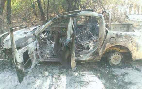 Фото уничтоженных автомобилей, в результате столкновения карателей друг с другом