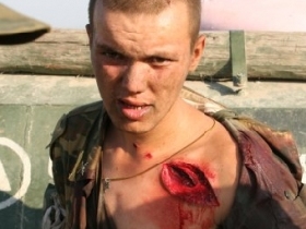 Раненый российский солдат