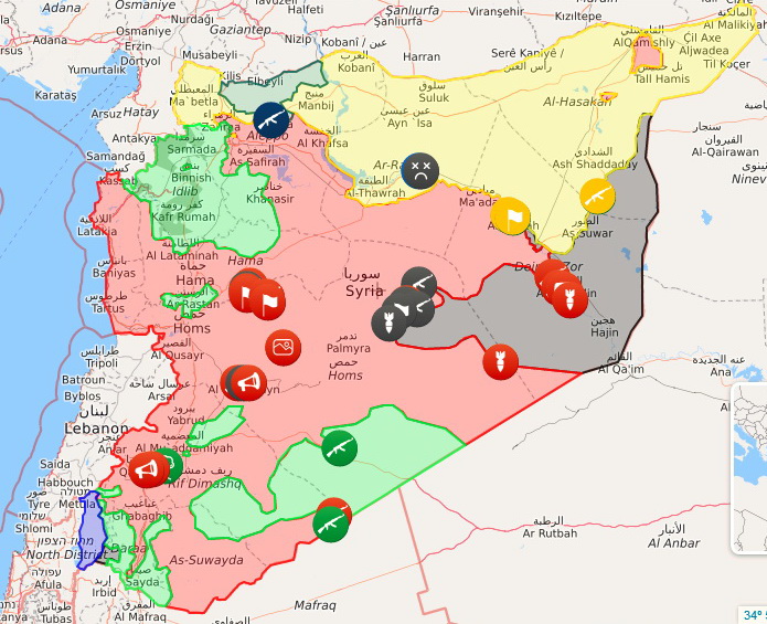 Военная ситуация в Сирии на конец сентября 2017г.